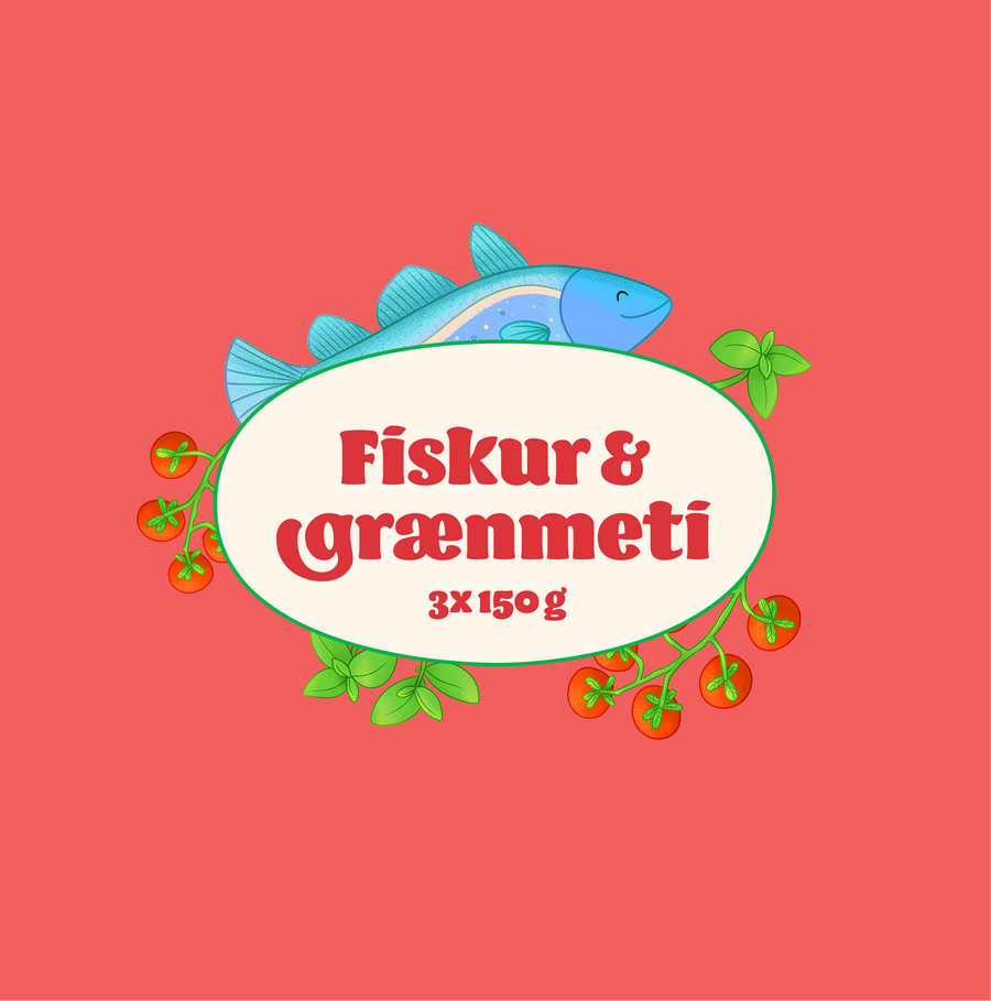 Fiskur og grænmeti (3 stk x150g)